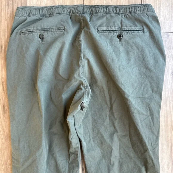 Gap Mens Size Large Olive Green Jogger Chino Pants 100% Cotton Preppy - Picture 8 of 9